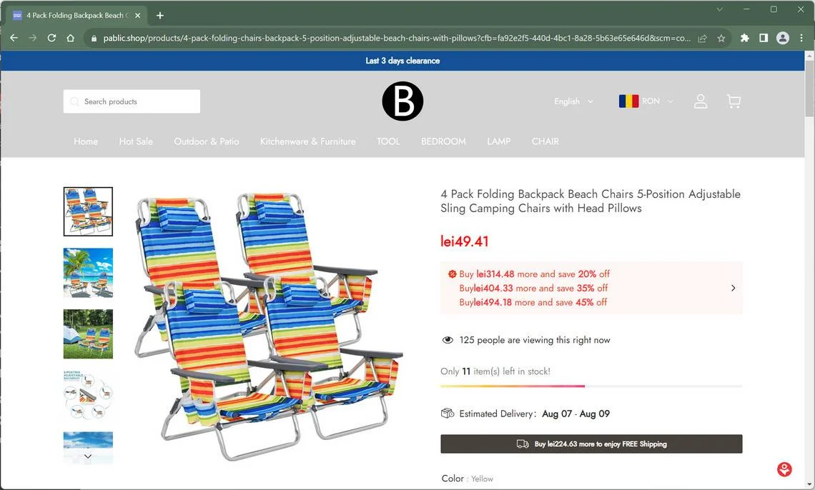 Bed Bath Clearance Store Scam
