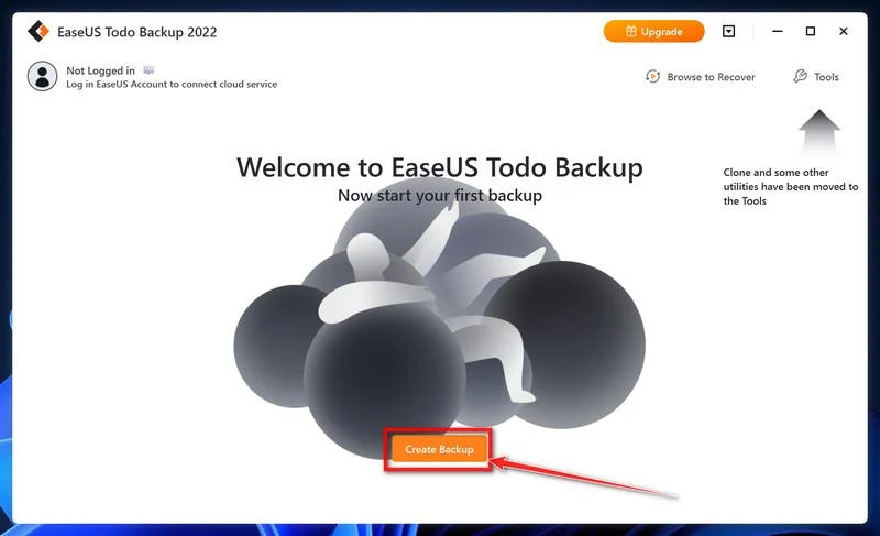 Download EaseUS Todo Backup 7 Click on Create backup to cerate backup