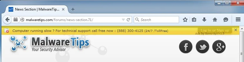 Computer running slow? For technical support call free now: (888) 300-4125 virus