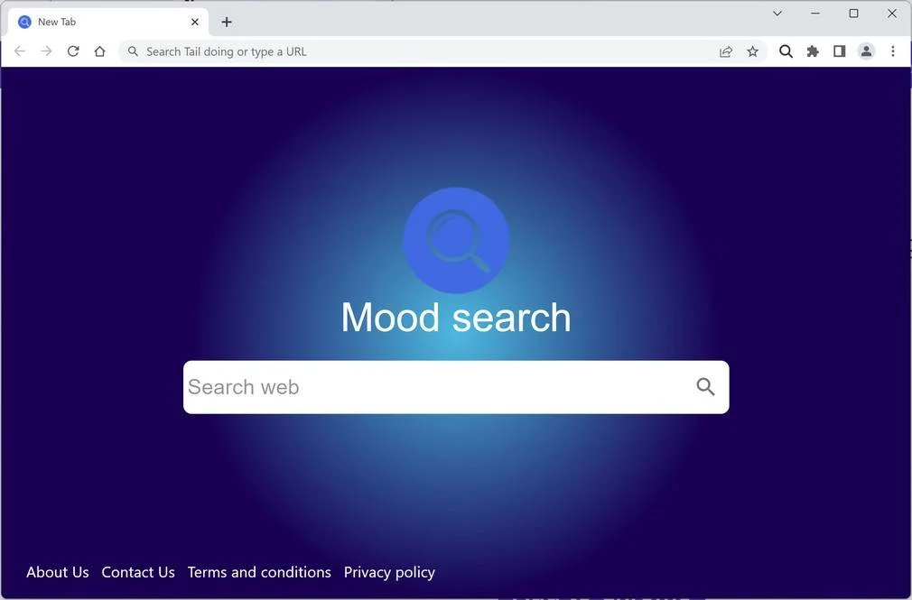 Image: Mood Search new tab page