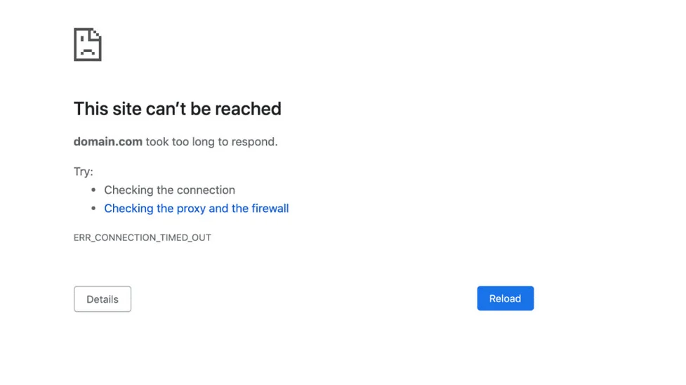 Fix ERR_CONNECTION_TIMED_OUT Error