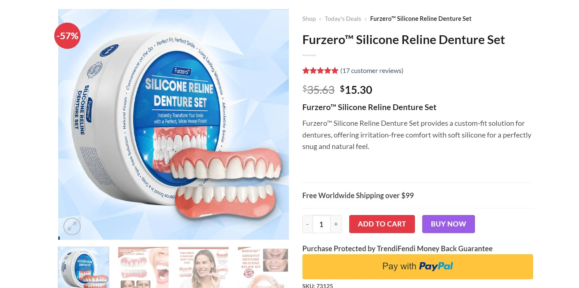 Furzero Silicone Reline Denture Set