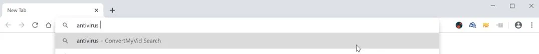 Image: Chrome browser is redirected to ConvertMyVid Search