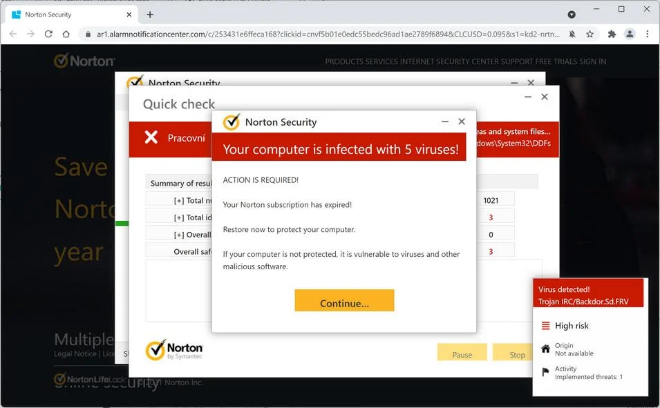 Remove Alarmnotificationcenter.com pop-up ads (Virus Removal Guide) 1 Image: Alarmnotificationcenter.com scam