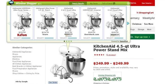 [Image: Superfish Window Shopper ads]