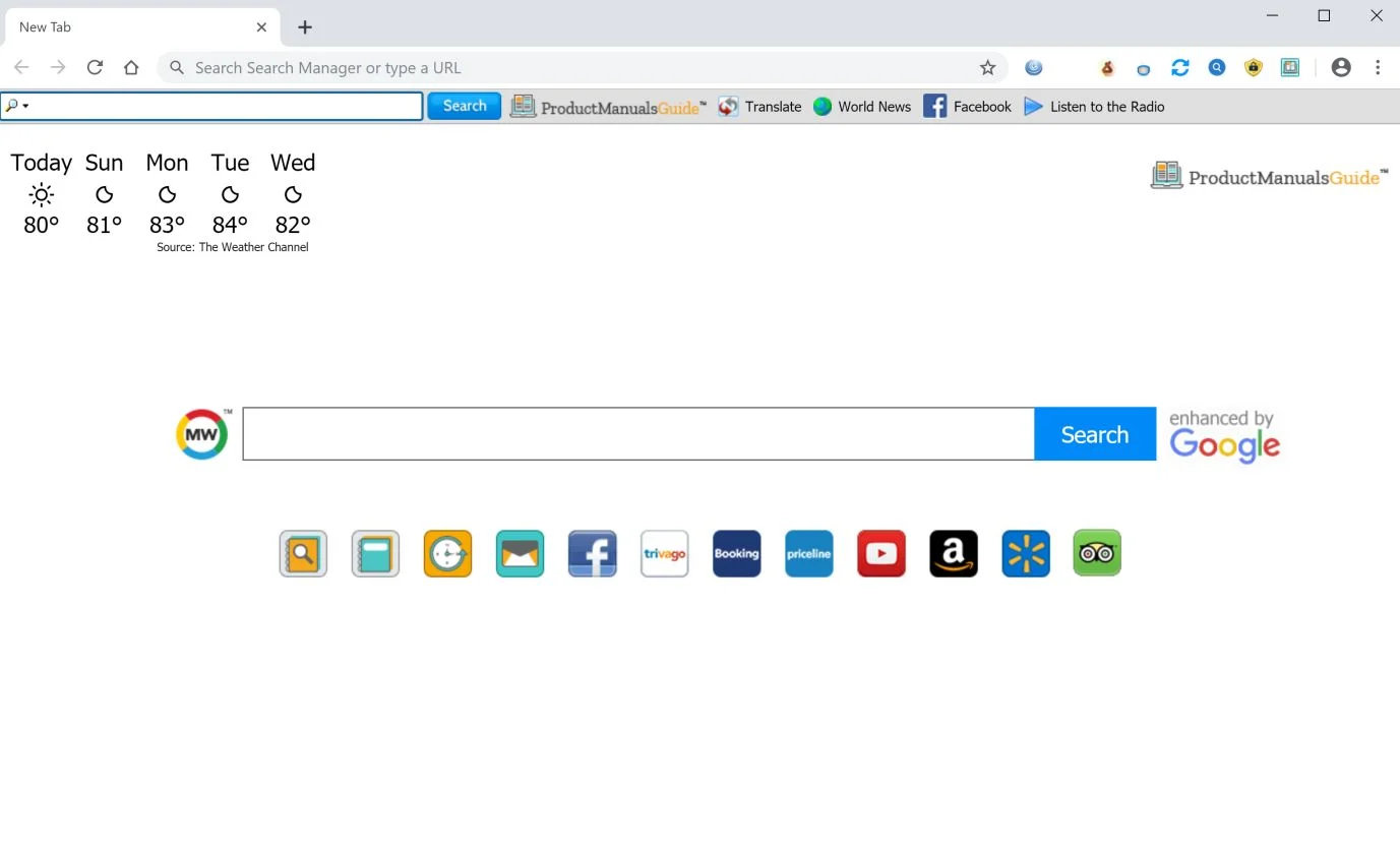 Image: ProductManualsGuide toolbar