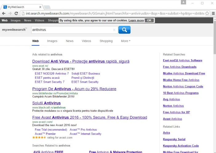 MyWebSearch.com redirect