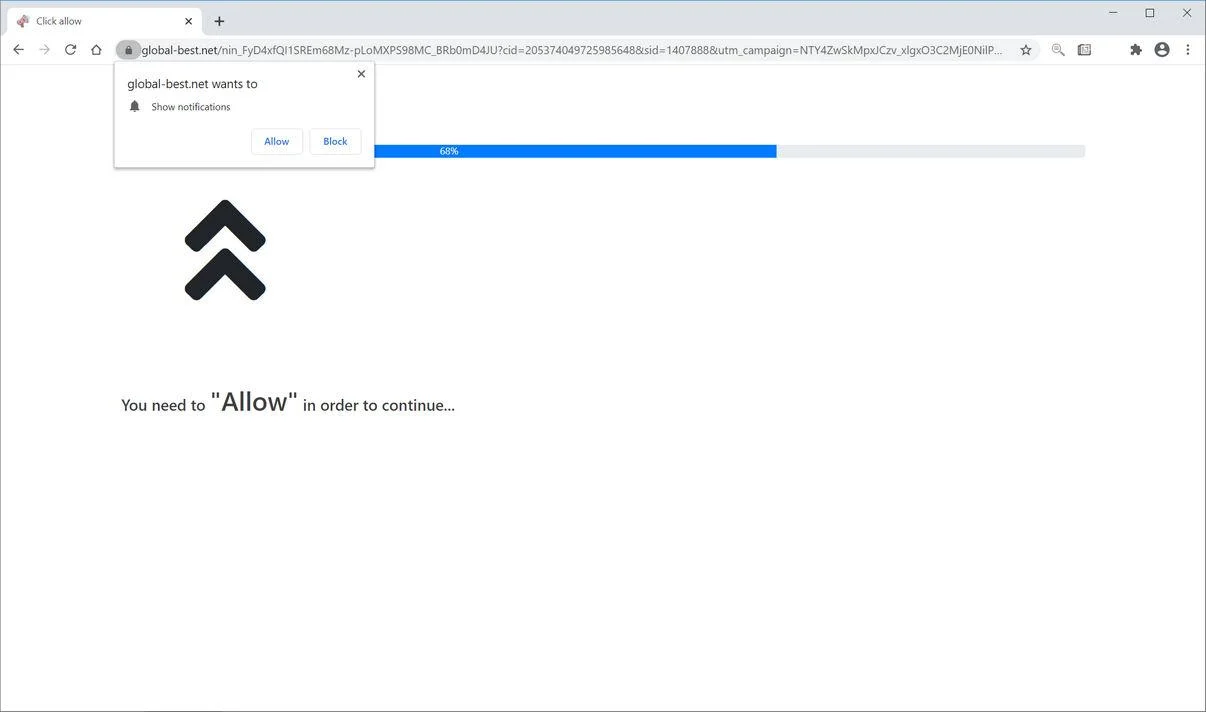 Remove Global-best.net pop-up ads (Virus Removal Guide) 1 Image: Chrome browser is redirected to Global-best.net