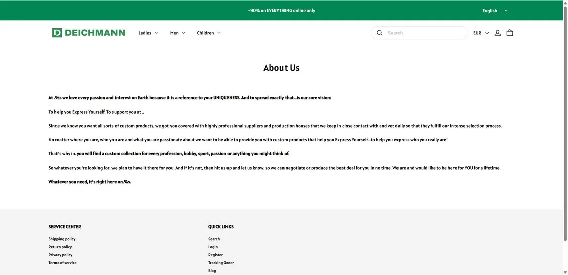 Deichmannoutletsde.com EXPOSED - Shopping Scam or Legit Store? Investigation 1 Deichmannoutletsde.com scam