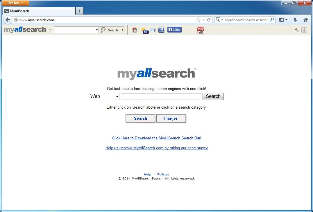 MyAllSearch Toolbar MyAllSearch virus