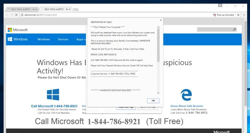 Microsoft Has Detected A Porn Virus