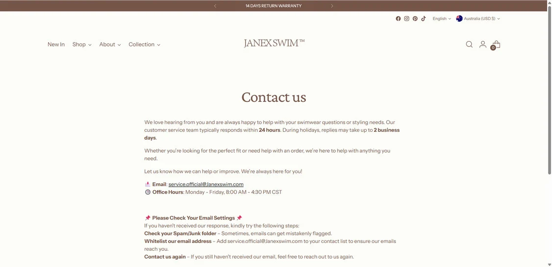 Janexswim.com scam