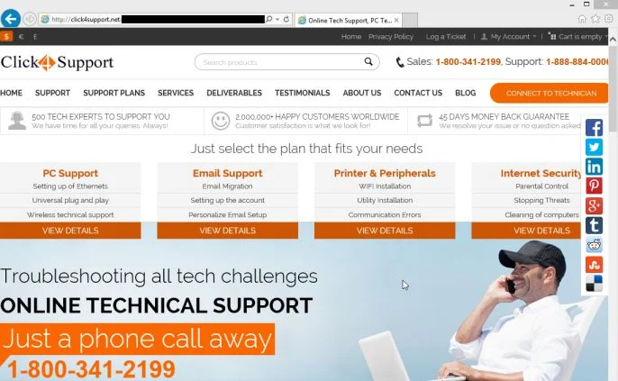 click4support.net virus