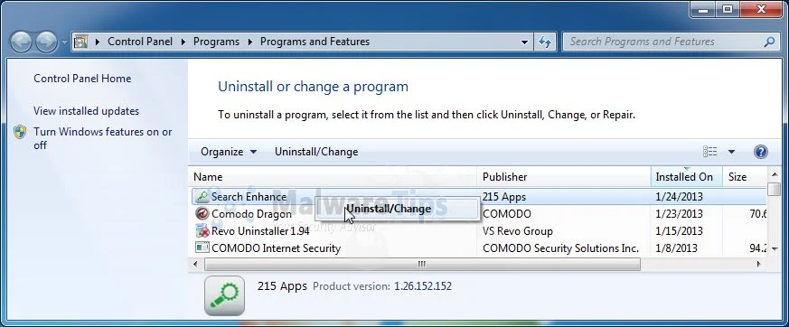 [Image: Search Enhance uninstaller]