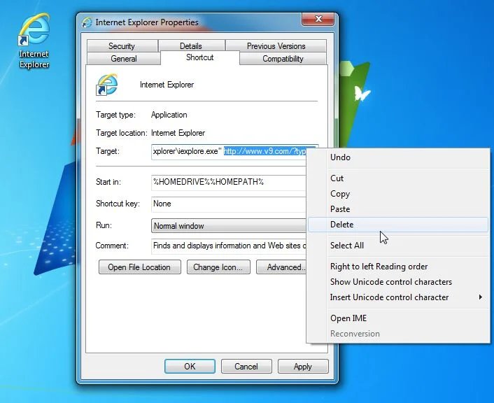 [Image: search.v9.com hijack]