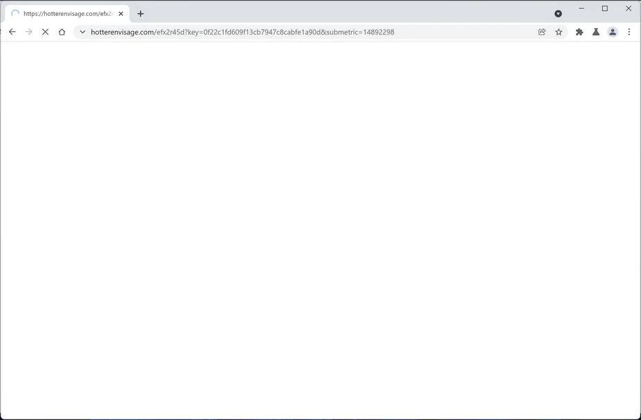 Remove Hotterenvisage.com redirect (Virus Removal Guide) 1 Image: Chrome browser is redirected to Hotterenvisage.com
