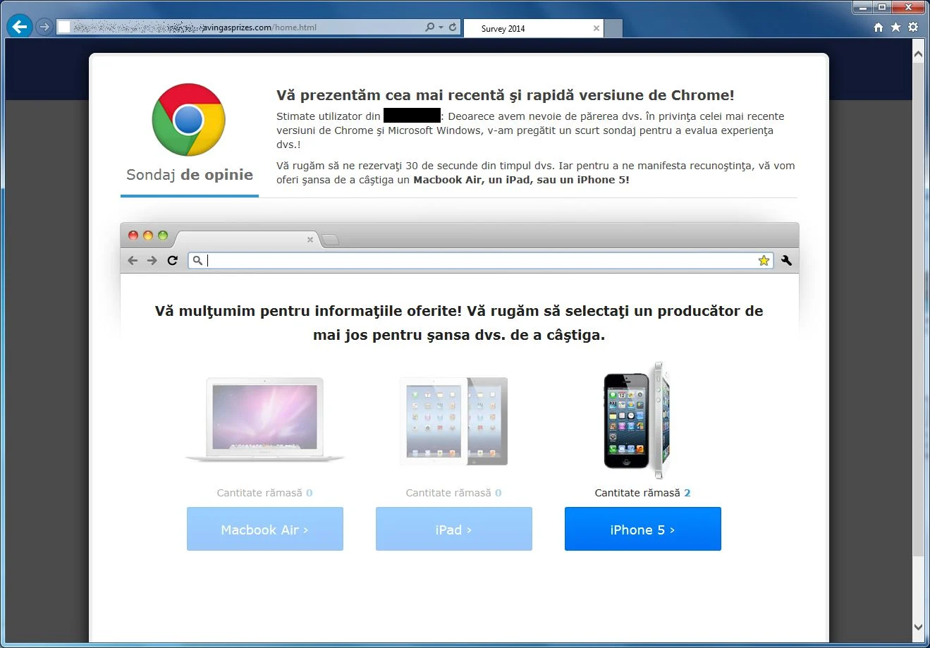 [Image: Survey 2014 pop-up virus]