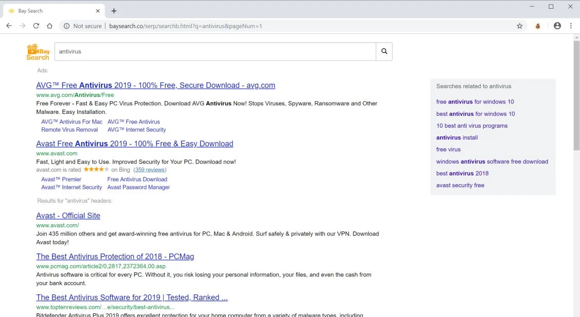 Baysearch.co redirect virus