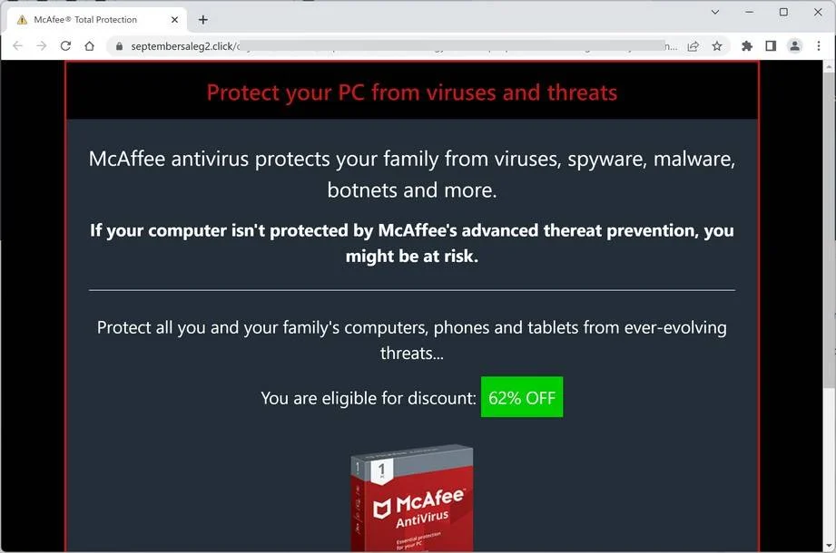 Remove Septembersaleg2.click Ads (Virus Removal Guide) 1 Image: Septembersaleg2.click Ads