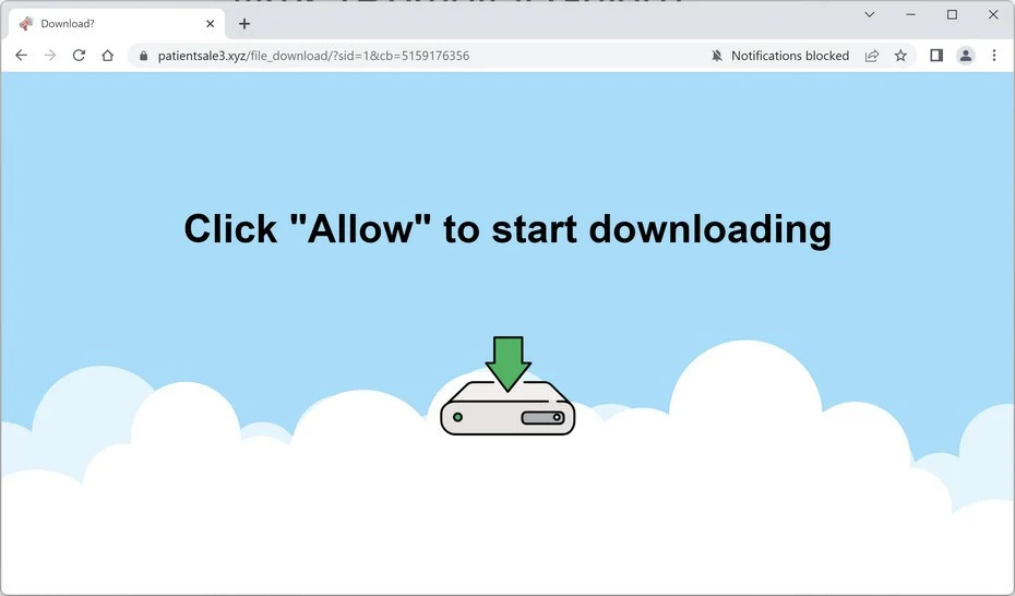How to Remove Patientsale3.xyz Pop-up Ads (Virus Removal Guide) 1 Image: Chrome browser is redirected to Patientsale3.xyz