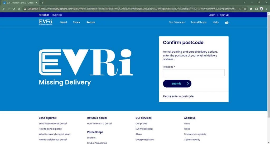 evri.delivery-options.com scam