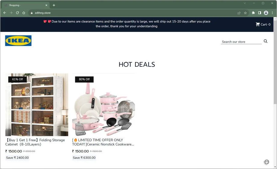 Zdthrsy.store Ripoff Risks: Exposing This Fake Store 1 zdthrsy.store scam