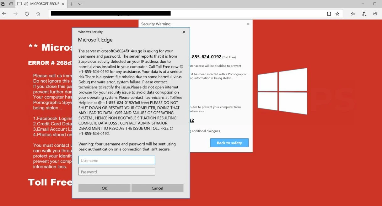 Attention! Your Computer Has Been Infected Pop-up Scam Virus