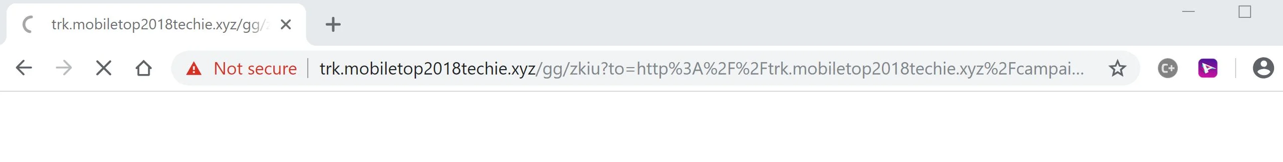 Remove Trk.mobiletop2018techie.xyz redirect (Virus Removal Guide) 1 Image: Chrome browser is redirected to the Trk.mobiletop2018techie.xyz site