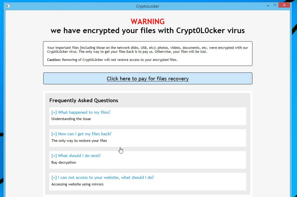 Crypt0L0cker virus ransomware