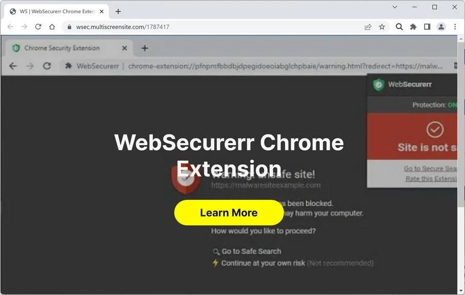 Remove Multiscreensite.com Ads (Virus Removal Guide) 1 Image: Multiscreensite.com browser redirect