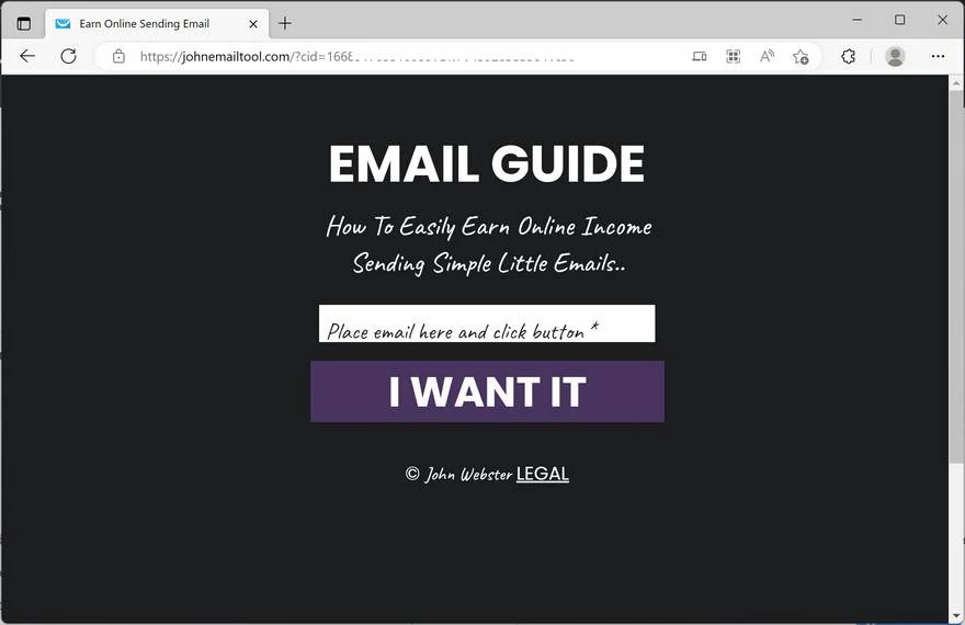 Image: Johnemailtool.com Ads