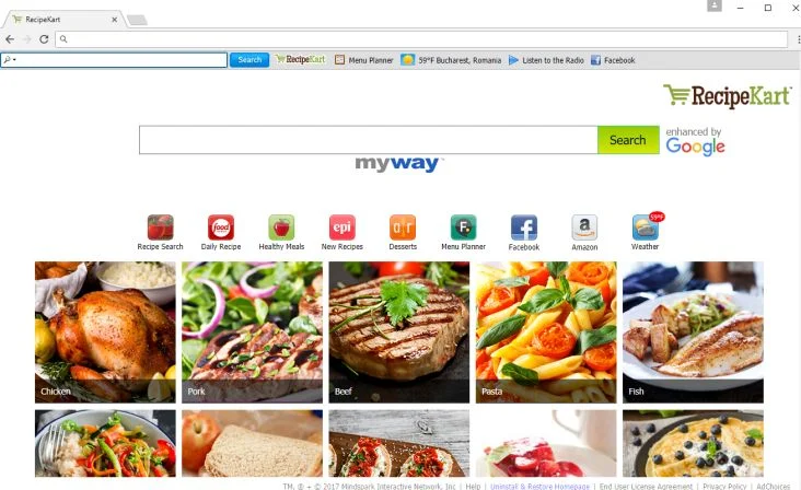 RecipeKart by MyWay adware
