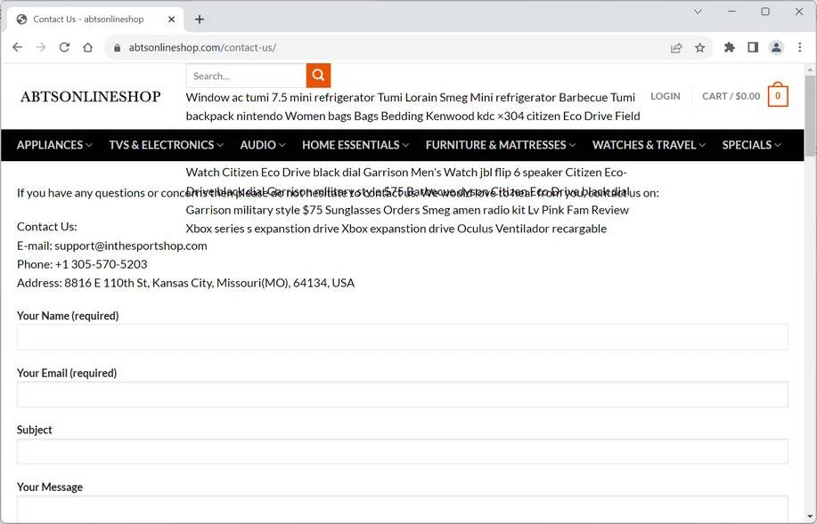 Abtsonlineshop.com Review: Is Abtsonlineshop.com A Scam? 1 Abtsonlineshop.com scam