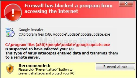 [Image: Windows Efficiency Console Firewall Alert]