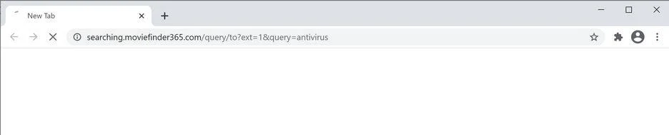 Image: Chrome browser is redirected to MovieFinder365 Search