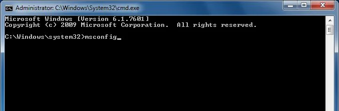 [Image: Type msconfig in the Command prompt]