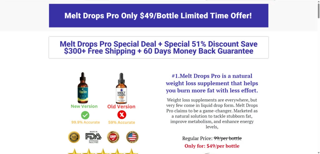Melt Drops Pro Supplement EXPOSED – Scam Ads & Red Flags 1 1 119