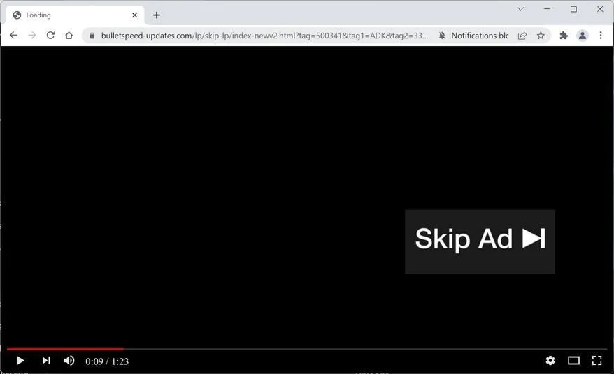 How to Remove Bulletspeed-updates.com Pop-up Ads (Virus Removal Guide) 1 Image: Chrome browser is redirected to Bulletspeed-updates.com