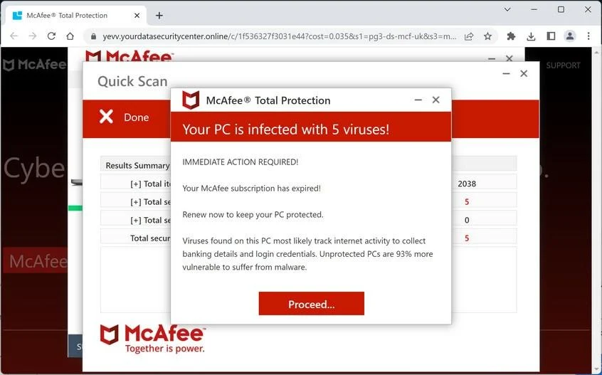 Image: Yourdatasecuritycenter.online Ads