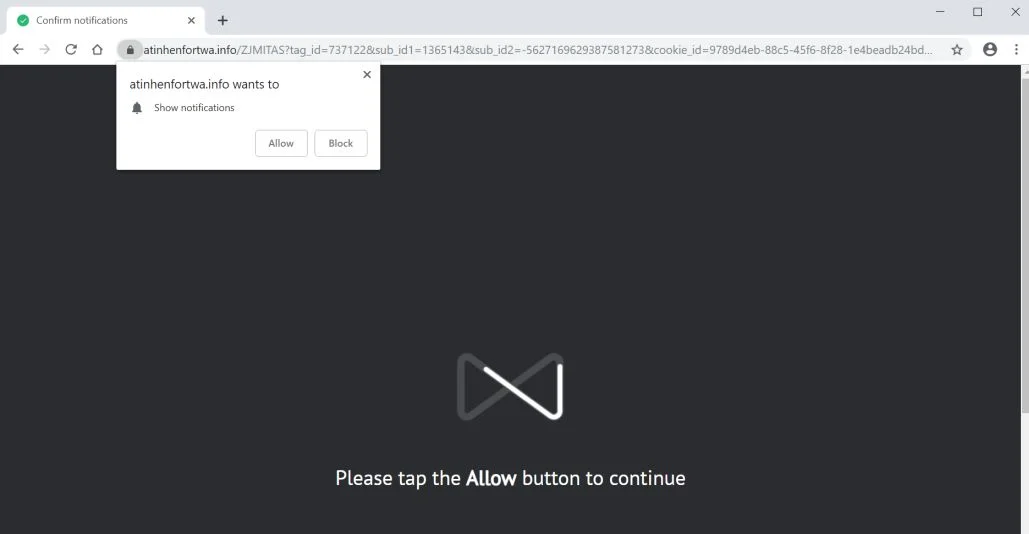 atinhenfortwa.info pop-up scam