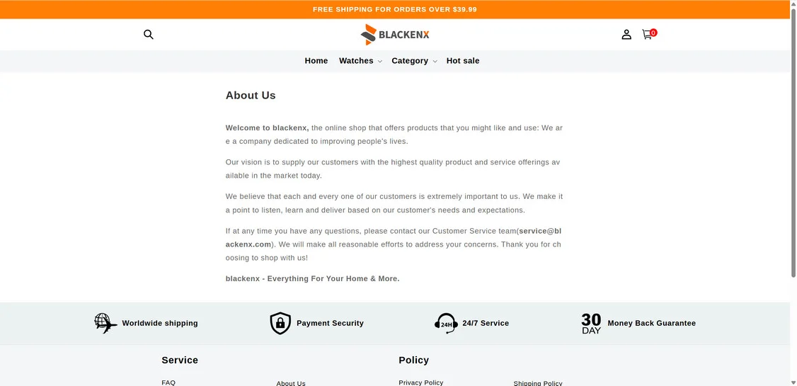 Blackenx.com Scam Store - Do Not Purchase Anything 1 Blackenx.com scam