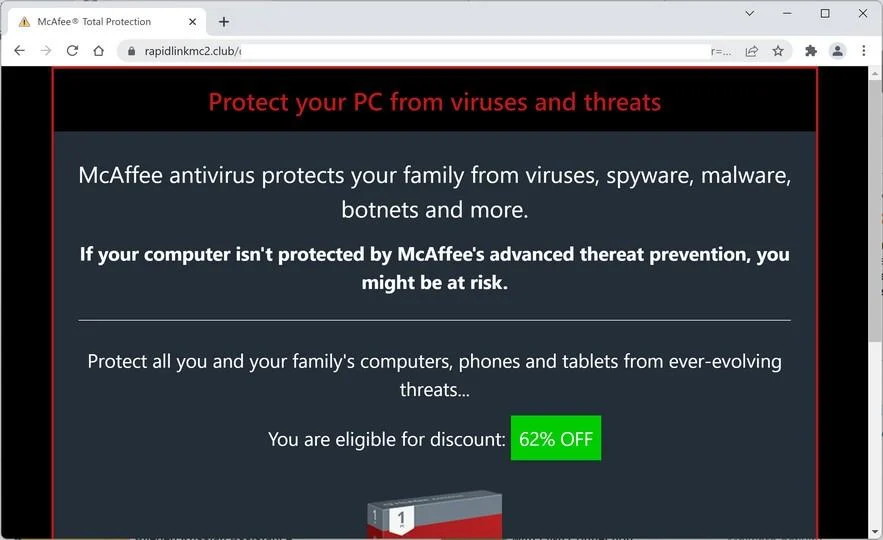 Remove Rapidlinkmc2.club Fake Alerts (Virus Removal Guide) 1 Image: Rapidlinkmc2.club scam