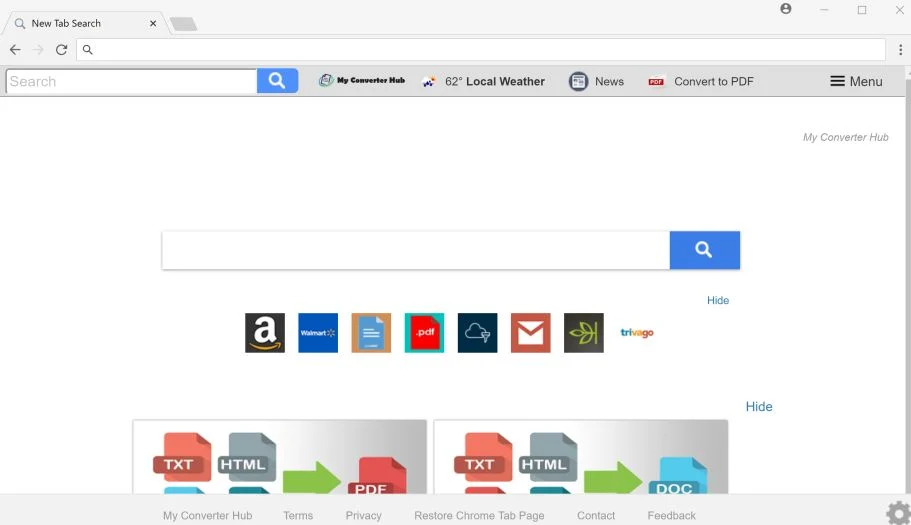 Search.hmyconverterhub.com redirect virus