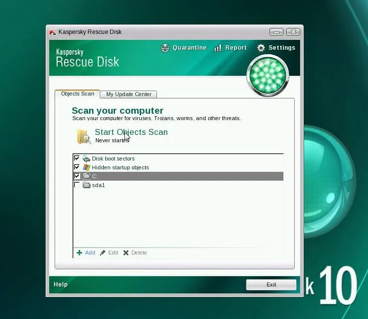 [Image: Kaspersky Rescue Disk scan]