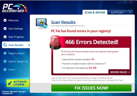 PC Accelerate Pro adware