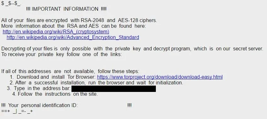 Ykcol ransomware