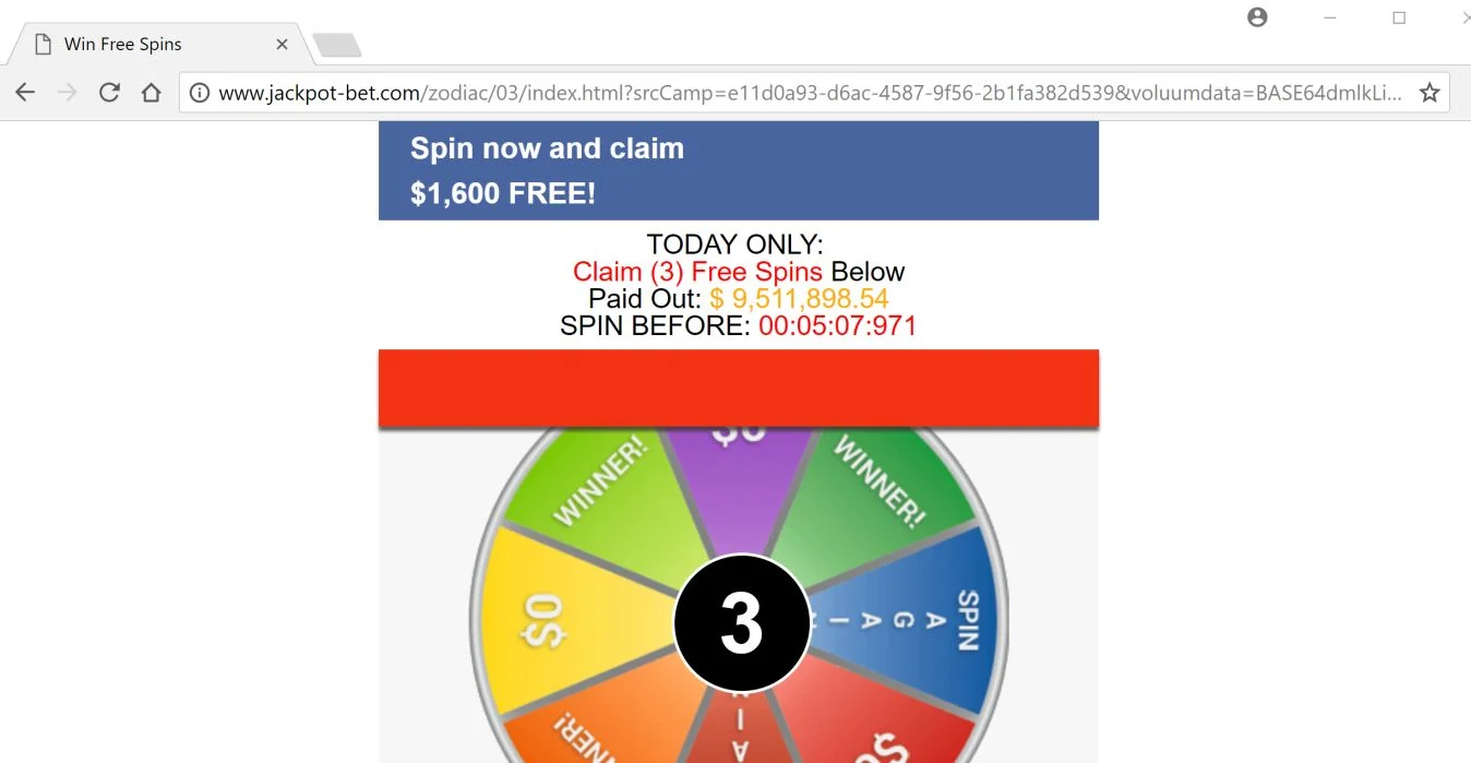 Win Free Spins Scam