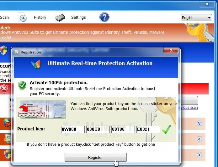 Picture of Windows Antivirus Patrol Activation Code