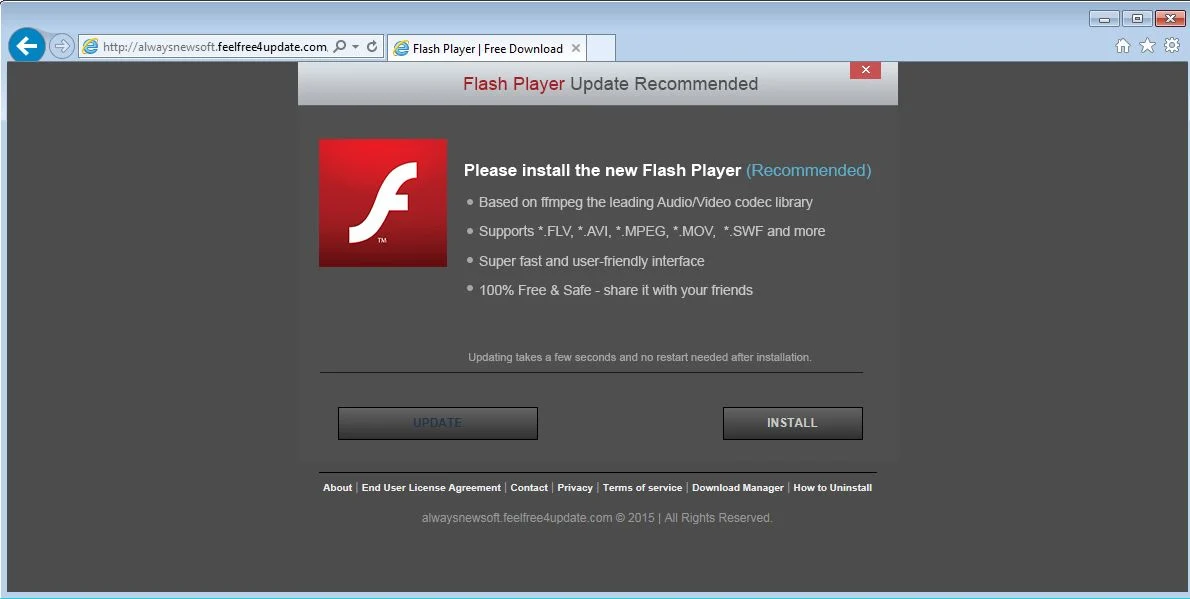 Install Universal Media Player to watch videos pop-up virus