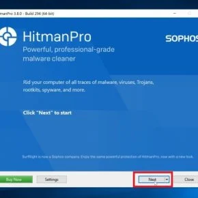 Download HitmanPro 3 Click Next to install HitmanPro